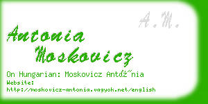 antonia moskovicz business card